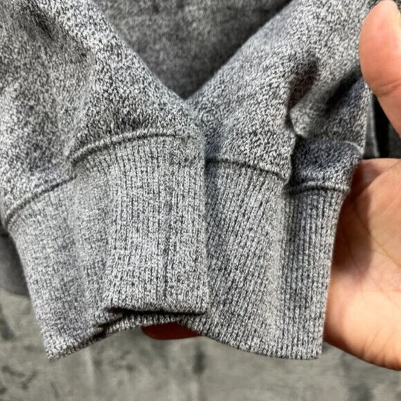 Roots Canada Hoodie Mens Gray Black Large Beaver Sweatshirt Pullover Colorblock - Picture 4 of 9